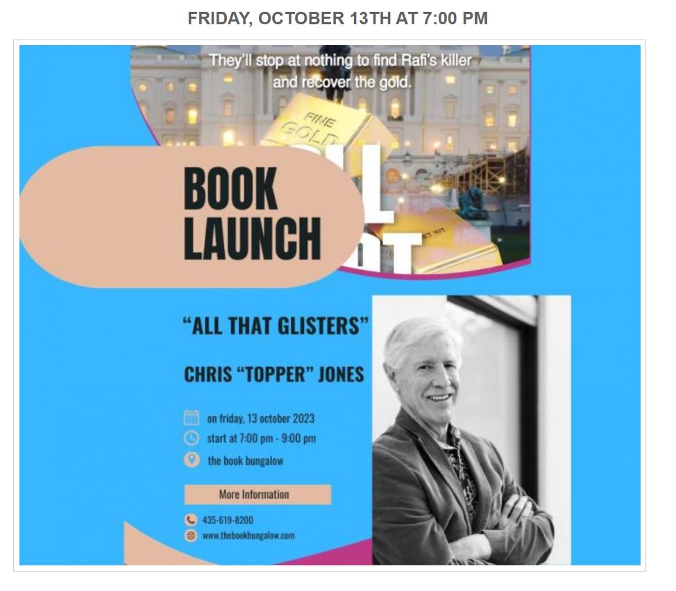 All that Glisters Book Launch Party Flyer