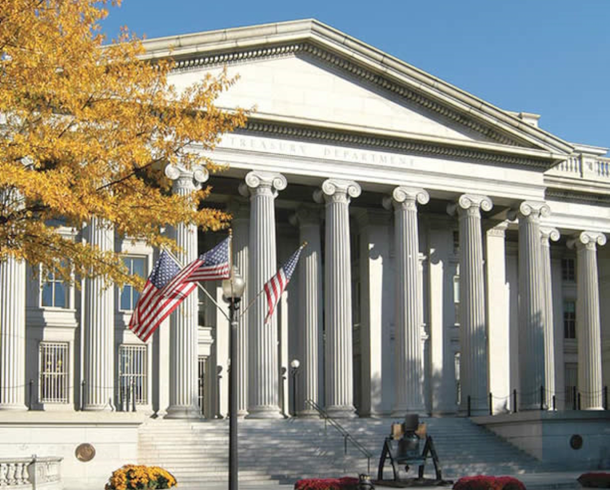 West entrance U.S. Treasury Building